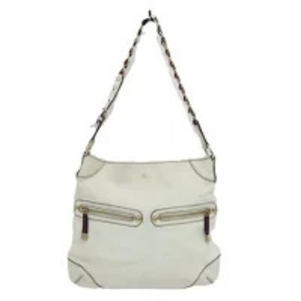 GUCCI Sherry Chain Hobo Bag White B